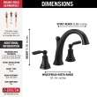 T2732-BL Woodhurst Delta Woodhurst Roman Tub Trim, Matte Black