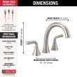 T2733-SS Kayra Delta Kayra Roman Tub Trim, Stainless