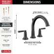 T2735-BL SAYLOR Delta SAYLOR Roman Tub Trim, Matte Black