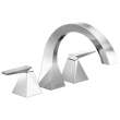 T2746-PR Trillian Delta Trillian Two-Handle Roman Tub Trim, Lumicoat Chrome