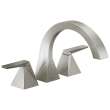 T2746-SS-PR Trillian Delta Trillian Two-Handle Roman Tub Trim, Lumicoat Stainless