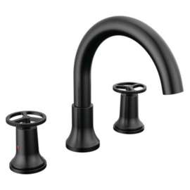 T2758-BL Trinsic Delta Trinsic Roman Tub Faucet Trim, Matte Black