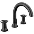 T2758-BL Trinsic Delta Trinsic Roman Tub Faucet Trim, Matte Black