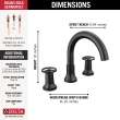 T2758-BL Trinsic Delta Trinsic Roman Tub Faucet Trim, Matte Black