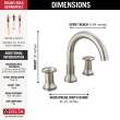 T2758-SS Trinsic Delta Trinsic Roman Tub Faucet Trim, Chrome