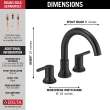 T2759-BL Trinsic Delta Trinsic Roman Tub Trim, Matte Black