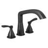 T2776-BL Stryke Delta Stryke Three Hole Roman Tub Trim, Matte Black