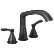 T2776-BL Stryke Delta Stryke Three Hole Roman Tub Trim, Matte Black
