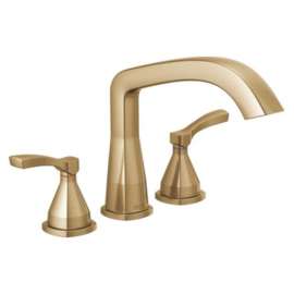 T2776-CZ Stryke Delta Stryke Three Hole Roman Tub Trim, Champagne Bronze