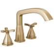 T27766-CZ Stryke Delta Stryke Three Hole Roman Tub Trim, Champagne Bronze