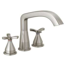 T27766-SS Stryke Delta Stryke Three Hole Roman Tub Trim, Stainless