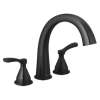 T2777-BL Stryke Delta Stryke Three Hole Roman Tub Trim, Matte Black