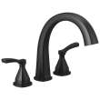 T2777-BL Stryke Delta Stryke Three Hole Roman Tub Trim, Matte Black
