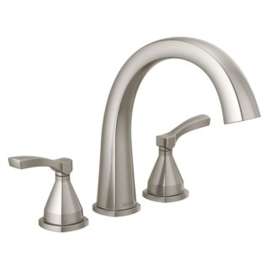 T2777-SS Stryke Delta Stryke Three Hole Roman Tub Trim, Stainless