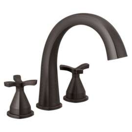 T27776-RB Stryke Delta Stryke Three Hole Roman Tub Trim, Venetian Bronze