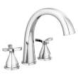 T27776 Stryke Delta Stryke Three Hole Roman Tub Trim, Chrome