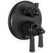 T27856-BL Dorval Traditional 2-Handle Monitor 17 Series Valve Trim with 3 Setting Diverter, Matte Black