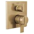 T27867-CZ Ara Angular Modern Monitor 17 Series Valve Trim with 3-Setting Integrated Diverter, Champagne Bronze