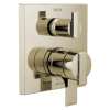 T27867-PN Ara Angular Modern Monitor 17 Series Valve Trim with 3-Setting Integrated Diverter, Polished Nickel