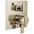 T27867-PN Ara Angular Modern Monitor 17 Series Valve Trim with 3-Setting Integrated Diverter, Polished Nickel
