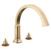 T2788-CZ-PR-LHP Tetra Delta Tetra Roman Tub Trim, Lumicoat Champagne Bronze