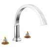 T2788-PR-LHP Tetra Delta Tetra Roman Tub Trim, Lumicoat Chrome
