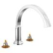 T2788-PR-LHP Tetra Delta Tetra Roman Tub Trim, Lumicoat Chrome