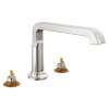 T2789-SS-PR-LHP Tetra Delta Tetra Roman Tub Trim, Lumicoat Stainless
