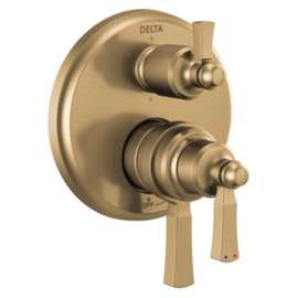 T27956-CZ Dorval Traditional 2-Handle Monitor 17 Series Valve Trim with 6 Setting Diverter, Champagne Bronze