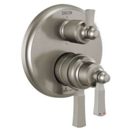 T27956-SS Dorval Traditional 2-Handle Monitor 17 Series Valve Trim with 6 Setting Diverter, Stainless