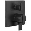 T27967-BL Ara Angular Modern Monitor 17 Series Valve Trim with 6-Setting Integrated Diverter, Matte Black
