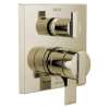 T27967-PN Ara Angular Modern Monitor 17 Series Valve Trim with 6-Setting Integrated Diverter, Polished Nickel