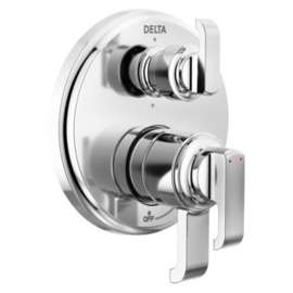 T27989-PR Tetra 17 Series Integrated Diverter Trim with 6-Setting, Lumicoat Chrome