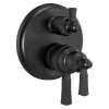 T27T856-BL Dorval Traditional 2-Handle Monitor 17T Series Valve Trim with 3 Setting Diverter, Matte Black