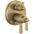 T27T856-CZ Dorval Traditional 2-Handle Monitor 17T Series Valve Trim with 3 Setting Diverter, Champagne Bronze