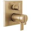 T27T867-CZ Ara Angular Modern TempAssure 17T Series Valve Trim with 3-Setting Integrated Diverter, Champagne Bronze