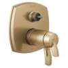 T27T876-CZLHP Stryke 17 Thermostatic Integrated Diverter Trim with Three Function Diverter Less Diverter Handle, Champagne Bronze