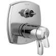 T27T876-LHP Stryke 17 Thermostatic Integrated Diverter Trim with Three Function Diverter Less Diverter Handle, Chrome