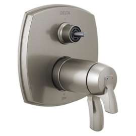 T27T876-SSLHP Stryke 17 Thermostatic Integrated Diverter Trim with Three Function Diverter Less Diverter Handle, Stainless
