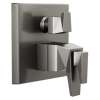 T27T943-KS-PR Trillian Two-Handle Monitor 17T Series Valve Trim with 6-Setting Diverter, Lumicoat Black Stainless