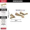 T3556LF-CZWL Dorval Two Handle Wall Mount Bathroom Faucet Trim Only, Champagne Bronze