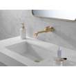 T3589LF-CZ-PR-WL Tetra Single Handle Wall Mount Bathroom Faucet Trim, Lumicoat Champagne Bronze