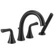 T4733-BL Kayra Delta Kayra Roman Tub Trim with Hand Shower, Matte Black