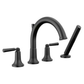 T4735-BL SAYLOR Delta SAYLOR Roman Tub Trim with Hand Shower, Matte Black