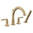 T4735-CZ SAYLOR Delta SAYLOR Roman Tub Trim with Hand Shower, Champagne Bronze