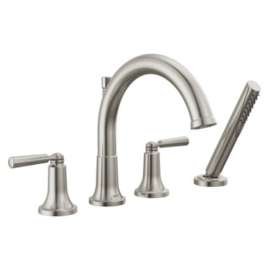 T4735-SS SAYLOR Delta SAYLOR Roman Tub Trim with Hand Shower, Stainless
