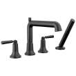 T4736-BL SAYLOR Delta SAYLOR Roman Tub Trim with Hand Shower, Matte Black