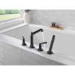 T4736-BL SAYLOR Delta SAYLOR Roman Tub Trim with Hand Shower, Matte Black