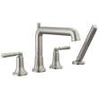 T4736-SS SAYLOR Delta SAYLOR Roman Tub Trim with Hand Shower, Stainless