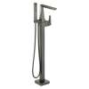 T4743-KS-PR-FL Trillian Delta Trillian Single Handle Floor Mount Tub Filler Trim, Lumicoat Black Stainless